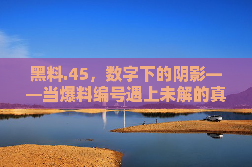 黑料.45,数字下的阴影——当爆料编号遇上未解的真相