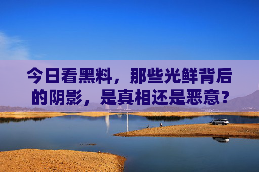 今日看黑料，那些光鲜背后的阴影，是真相还是恶意？