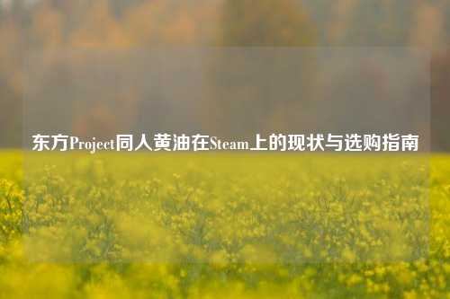 东方Project同人黄油在Steam上的现状与选购指南