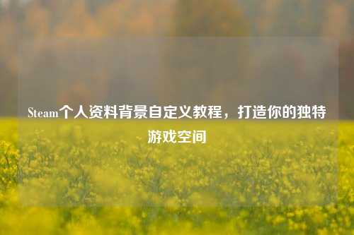 Steam个人资料背景自定义教程，打造你的独特游戏空间