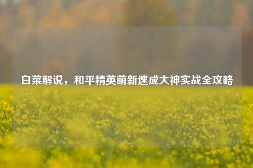 白菜解说，和平精英萌新速成大神实战全攻略