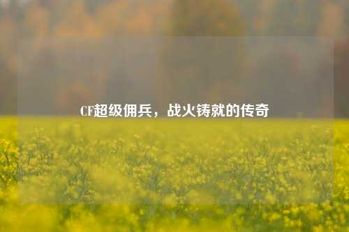 CF超级佣兵，战火铸就的传奇