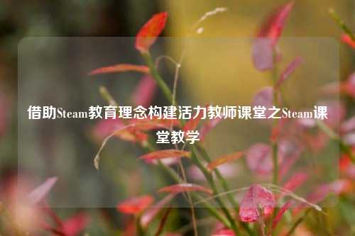 借助Steam教育理念构建活力教师课堂之Steam课堂教学