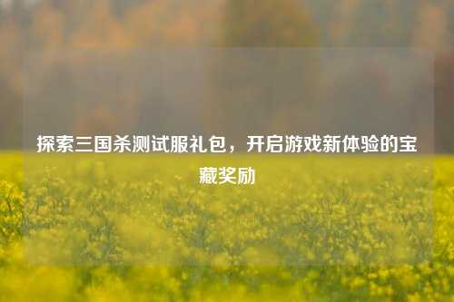 探索三国杀测试服礼包，开启游戏新体验的宝藏奖励