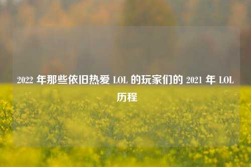 2022 年那些依旧热爱 LOL 的玩家们的 2021 年 LOL 历程