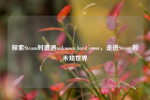 探索Steam时遭遇unknown hard error,走进Steam的未知世界