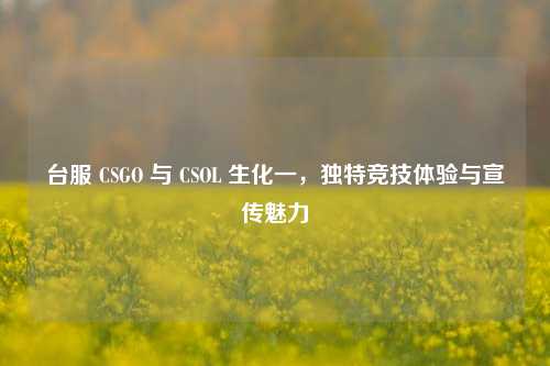 台服 CSGO 与 CSOL 生化一,独特竞技体验与宣传魅力