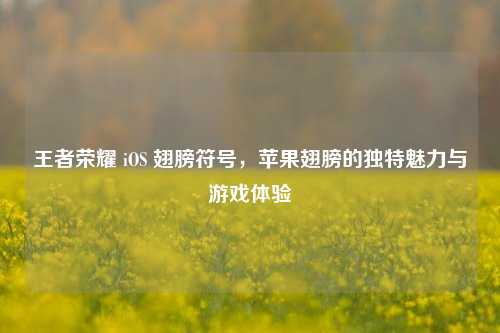 王者荣耀 iOS 翅膀符号,苹果翅膀的独特魅力与游戏体验