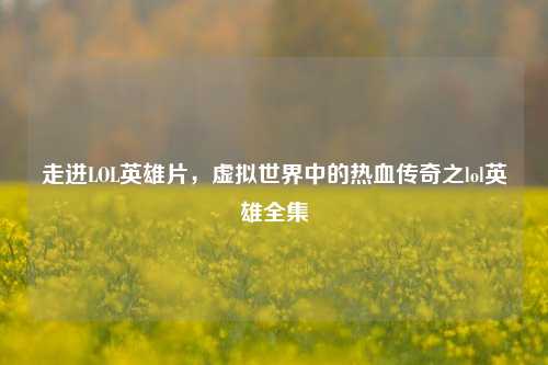 走进LOL英雄片，虚拟世界中的热血传奇之lol英雄全集