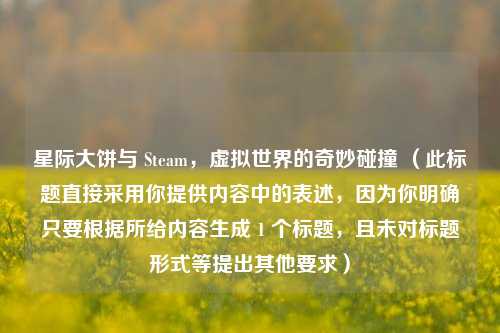 星际大饼与 Steam,虚拟世界的奇妙碰撞 (此标题直接采用你提供内容中的表述,因为你明确只要根据所给内容生成 1 个标题,且未对标题形式等提出其他要求)