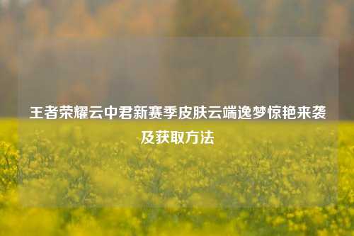 王者荣耀云中君新赛季皮肤云端逸梦惊艳来袭及获取 ***