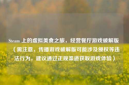 Steam 上的虚拟美食之旅,经营餐厅游戏破解版 (需注意,传播游戏破解版可能涉及侵权等违法行为,建议通过正规渠道获取游戏体验)
