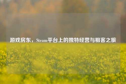 游戏房东，Steam平台上的独特经营与租客之旅