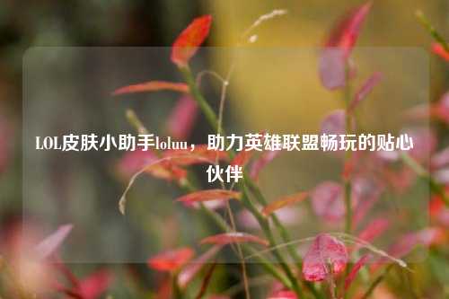 LOL皮肤小助手loluu,助力英雄联盟畅玩的贴心伙伴