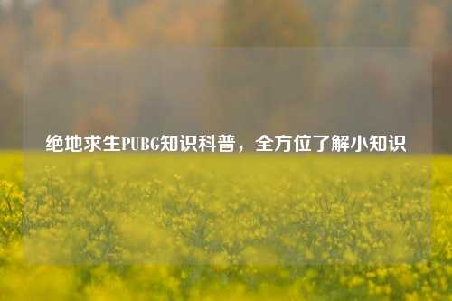 绝地求生PUBG知识科普,全方位了解小知识