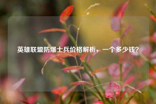 英雄联盟防爆士兵价格解析,一个多少钱?
