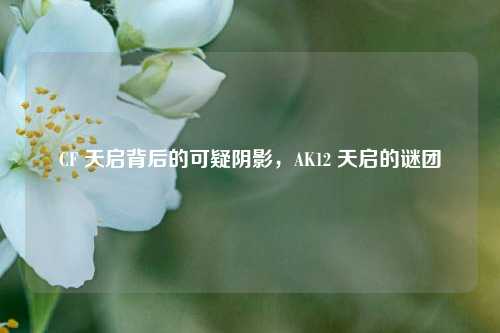 CF 天启背后的可疑阴影,AK12 天启的谜团