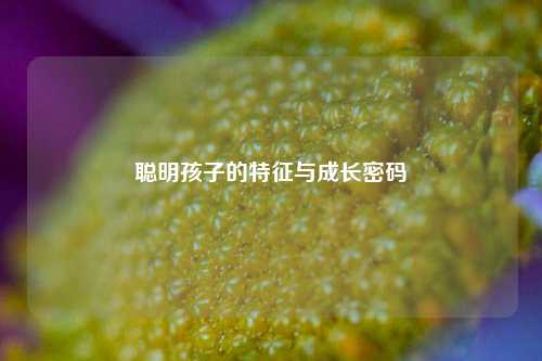 聪明孩子的特征与成长密码