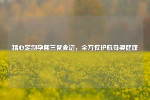 精心定制孕期三餐食谱，全方位护航母婴健康