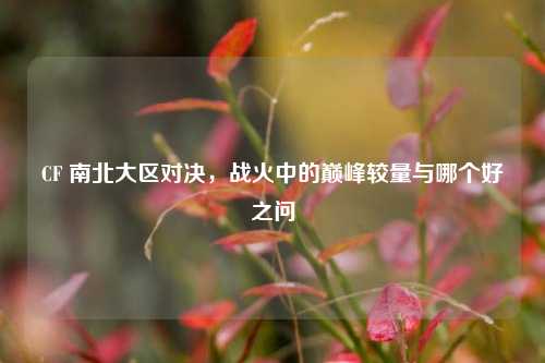 CF 南北大区对决，战火中的巅峰较量与哪个好之问