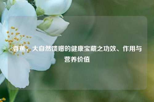香蕉,大自然馈赠的健康宝藏之功效、作用与营养价值