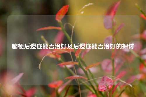脑梗后遗症能否治好及后遗症能否治好的探讨