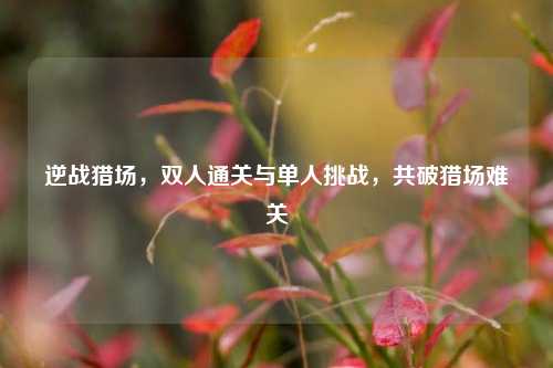 逆战猎场,双人通关与单人挑战,共破猎场难关
