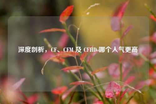 深度剖析,CF、CFM 及 CFHD 哪个人气更高