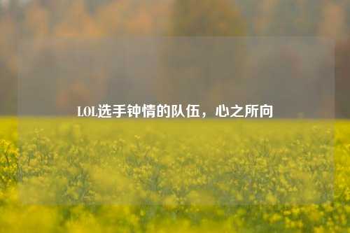 LOL选手钟情的队伍,心之所向