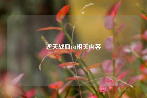 逆天战血txt相关内容