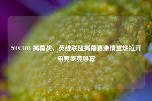 2019 LOL 揭幕战，英雄联盟揭幕赛 *** 重燃拉开电竞盛宴帷幕