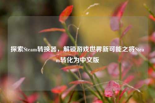 探索Steam转换器,解锁游戏世界新可能之将Steam转化为中文版