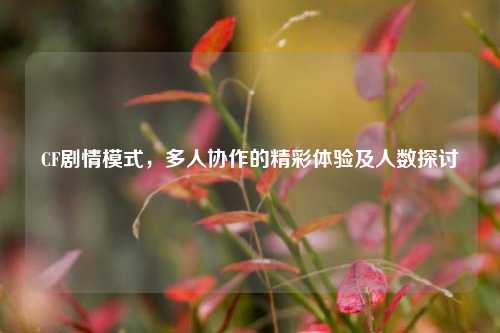 CF剧情模式,多人协作的精彩体验及人数探讨