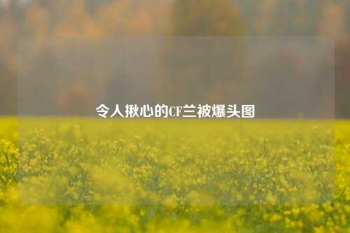 令人揪心的CF兰被爆头图