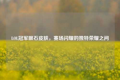 LOL冠军眼石皮肤，赛场闪耀的独特荣耀之问