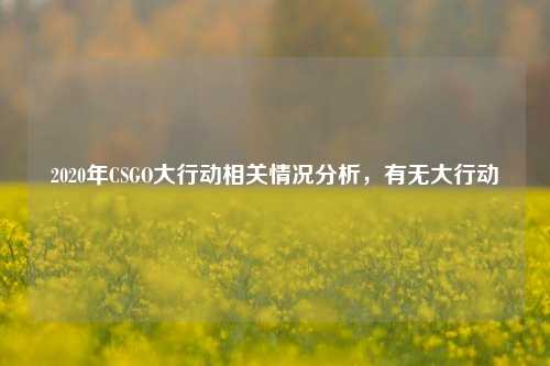 2020年CSGO大行动相关情况分析,有无大行动