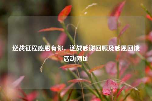 逆战征程感恩有你,逆战感谢回顾及感恩回馈活动网址