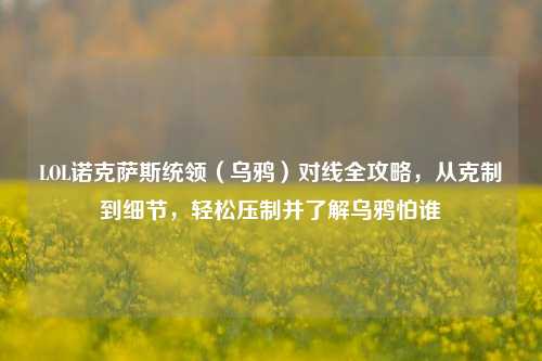 LOL诺克萨斯统领（乌鸦）对线全攻略，从克制到细节，轻松压制并了解乌鸦怕谁