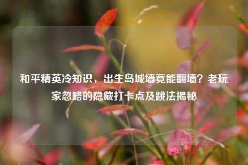 和平精英冷知识，出生岛城墙竟能翻墙？老玩家忽略的隐藏打卡点及跳法揭秘