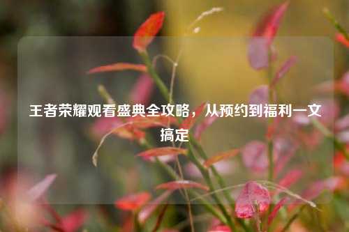 王者荣耀观看盛典全攻略,从预约到福利一文搞定