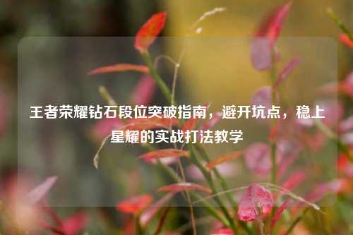 王者荣耀钻石段位突破指南,避开坑点,稳上星耀的实战打法教学