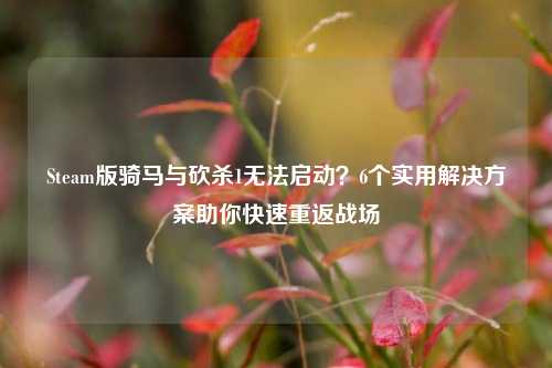 Steam版骑马与砍杀1无法启动？6个实用解决方案助你快速重返战场