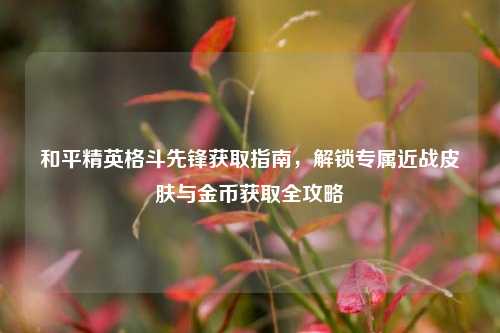 和平精英格斗先锋获取指南,解锁专属近战皮肤与金币获取全攻略