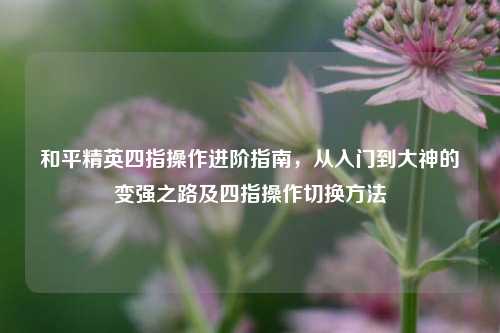 和平精英四指操作进阶指南,从入门到大神的变强之路及四指操作切换 ***