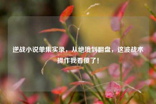 逆战小说单集实录，从绝境到翻盘，这波战术操作我看傻了！