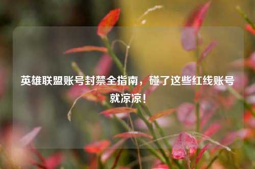 英雄联盟账号封禁全指南，碰了这些红线账号就凉凉！