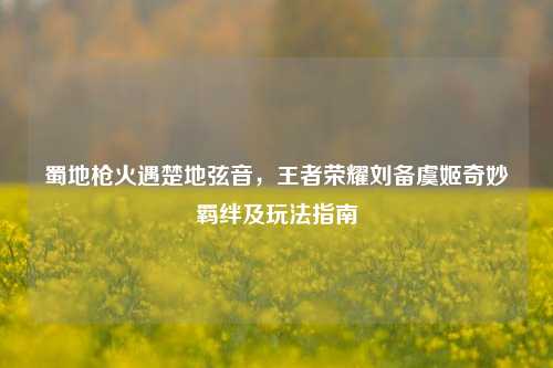 详细阅读:蜀地枪火遇楚地弦音,王者荣耀刘备虞姬奇妙羁绊及玩法指南 蜀地枪火遇楚地弦音,王者荣耀刘备虞姬奇妙羁绊及玩法指南