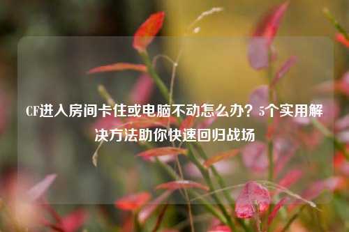 CF进入房间卡住或电脑不动怎么办？5个实用解决 *** 助你快速回归战场