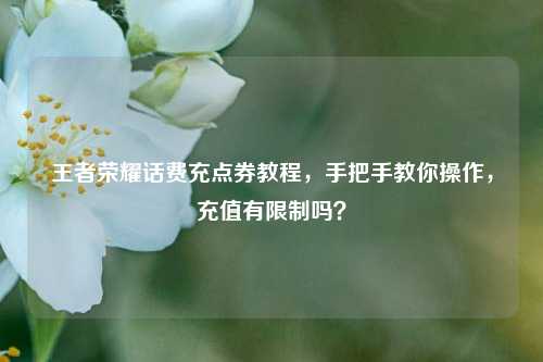 王者荣耀话费充点券教程,手把手教你操作,充值有限制吗?