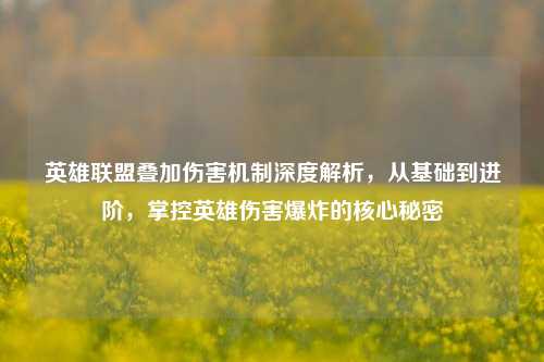 英雄联盟叠加伤害机制深度解析,从基础到进阶,掌控英雄伤害爆炸的核心秘密